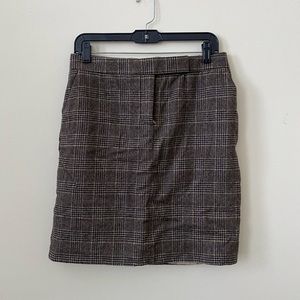 Plaid J. Crew Skirt size 6